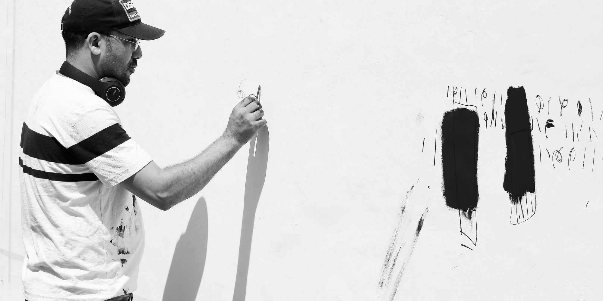 Dessin mural en cours