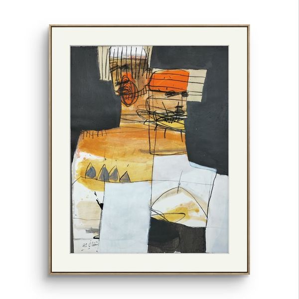 Mixte sur papier, 50 × 34 cm — Collection privée