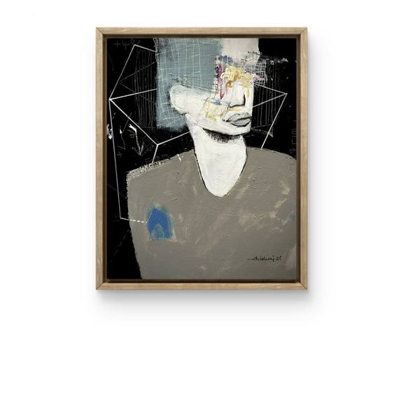 Mixte sur toile, 40 × 50 cm, 2025