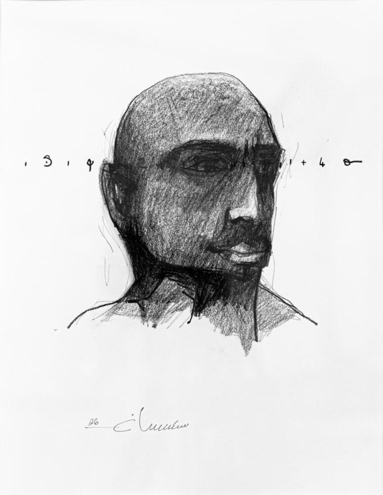 Crayon noir sur papier, 40 × 50 cm, 2026