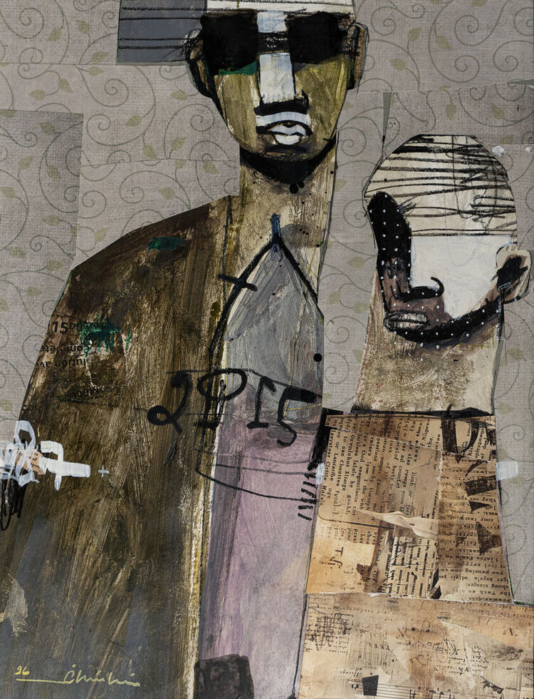 Mixte sur papier, 34,5 × 26,2 cm, 2024