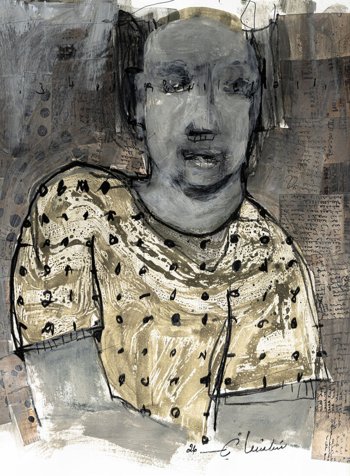 Mixte sur papier, 34,5 × 26,2 cm, 2024