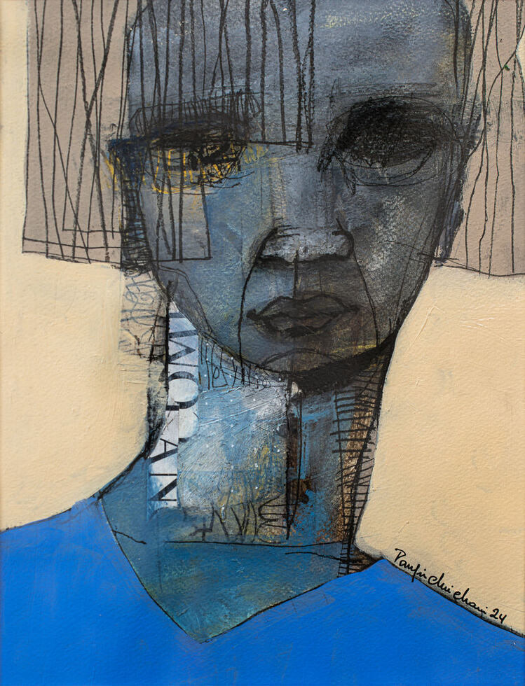 Mixte sur papier, 34,5 × 26,2 cm, 2024