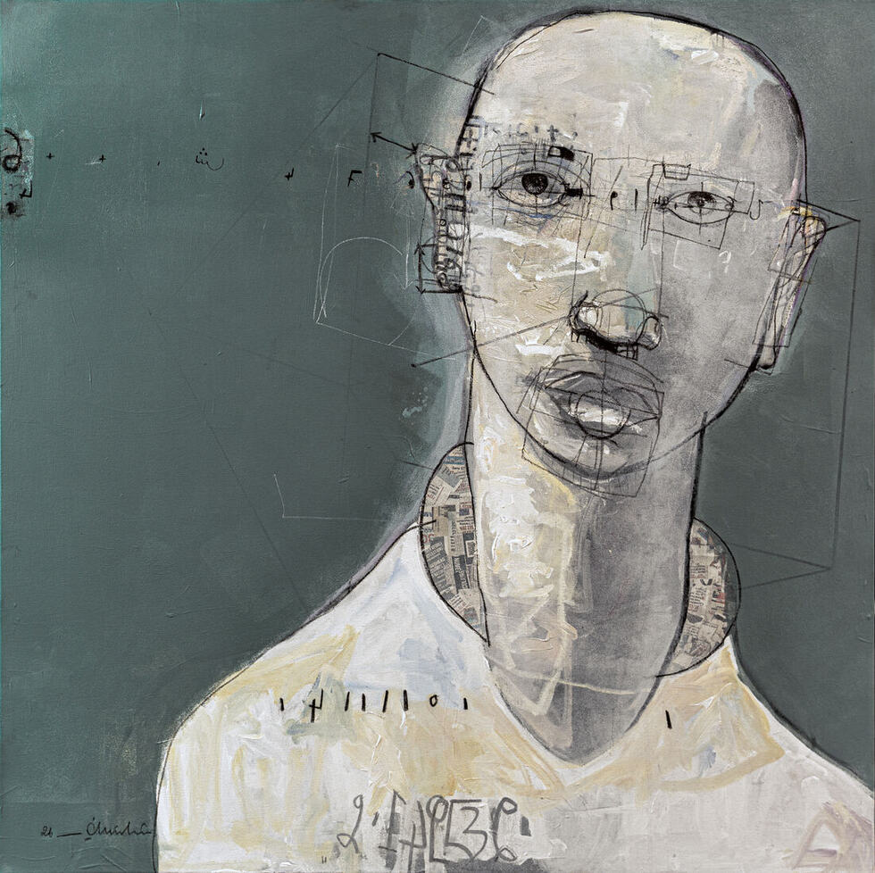 Mixte sur toile, 100 × 100 cm, 2026