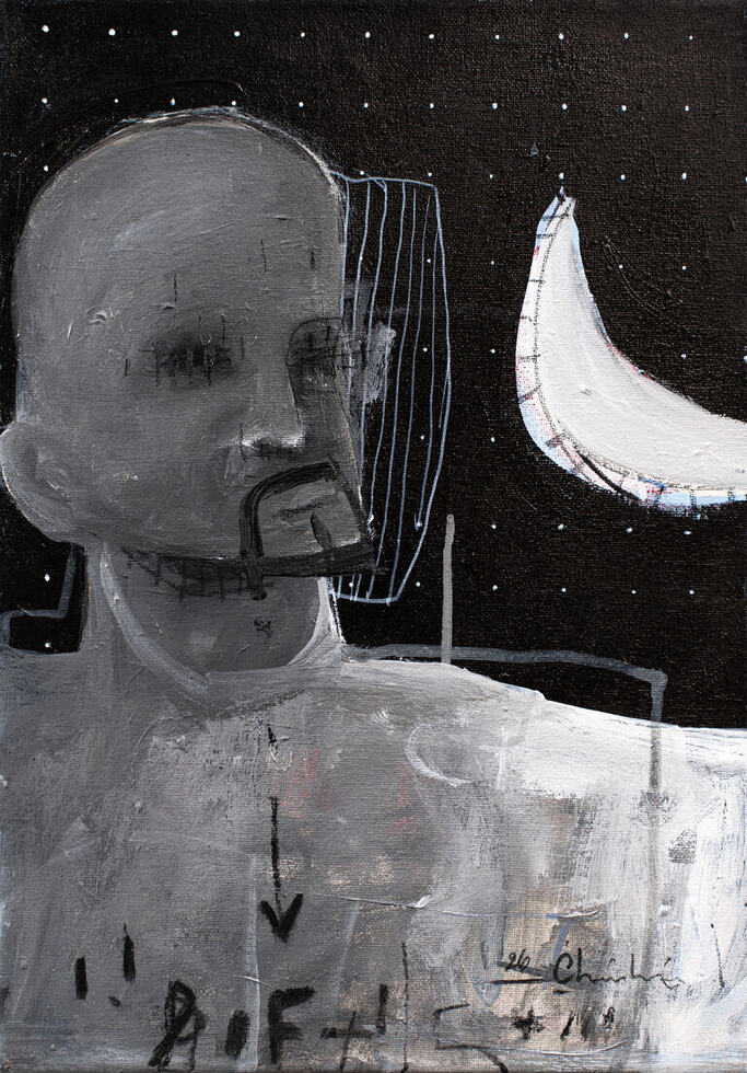 Mixte sur toile, 30 × 40 cm, 2026