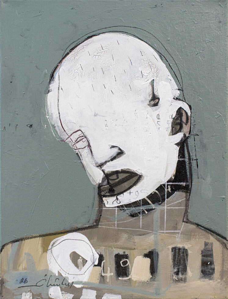 Mixte sur toile, 30 × 40 cm, 2026