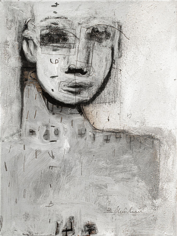 Mixte sur toile, 30 × 40 cm, 2026