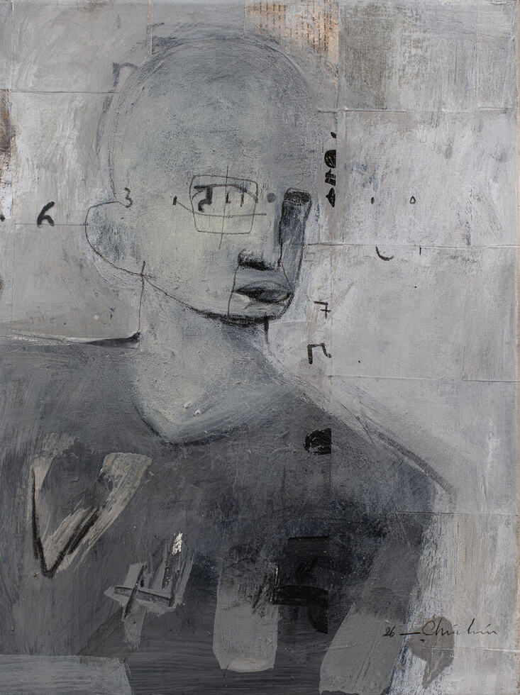 Mixte sur toile, 30 × 40 cm, 2026