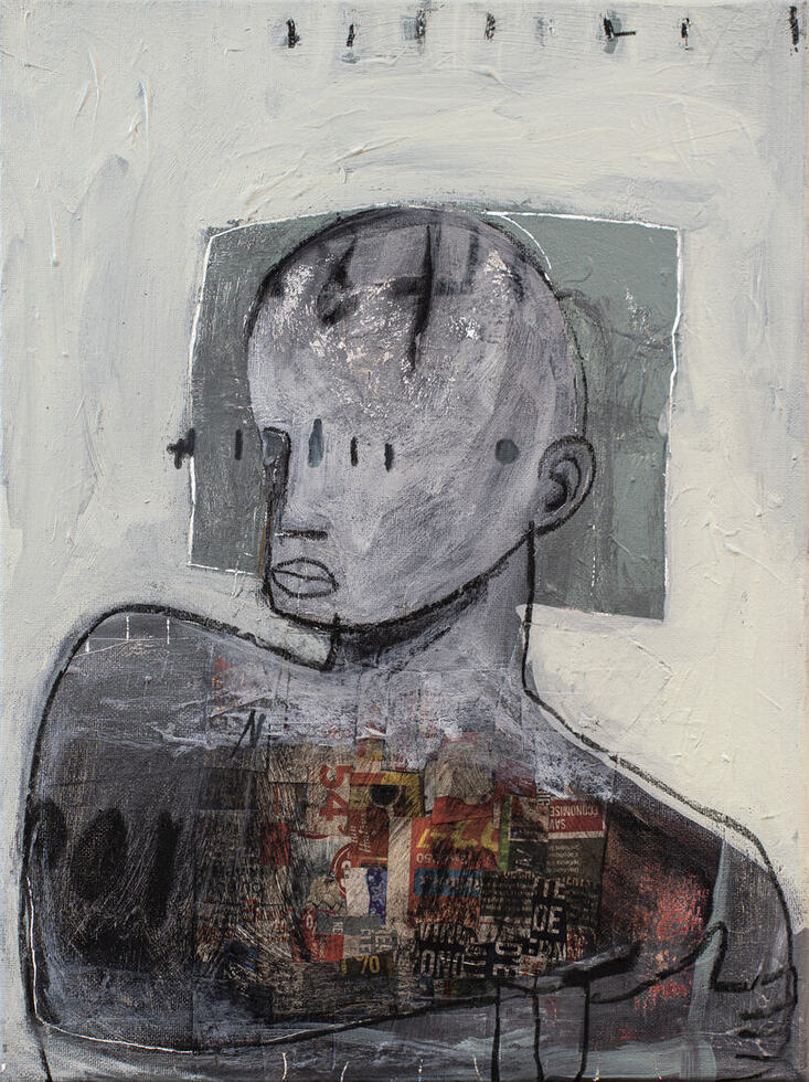 Mixte sur toile, 30 × 40 cm, 2026
