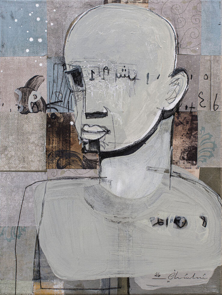 Mixte sur toile, 30 × 40 cm, 2026