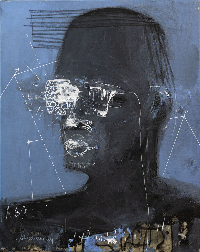 Mixte sur toile, 40 × 50 cm, 2024