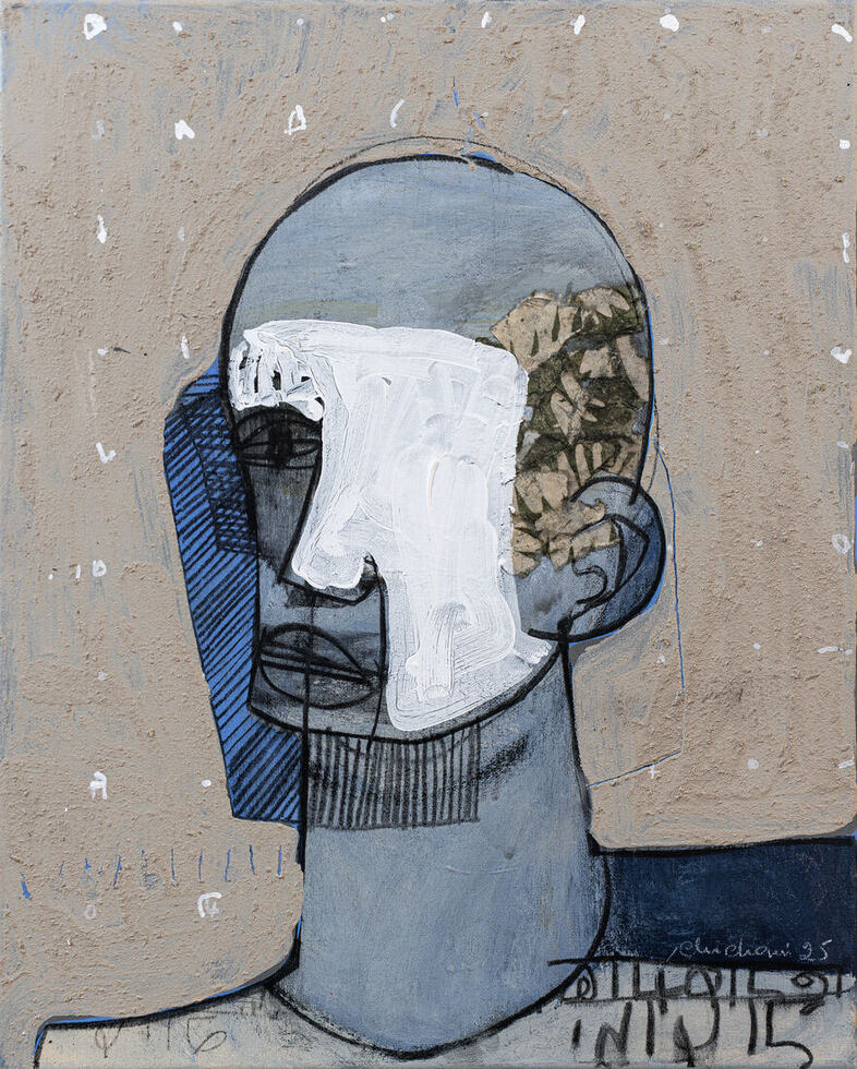 Mixte sur toile, 40 × 50 cm, 2025