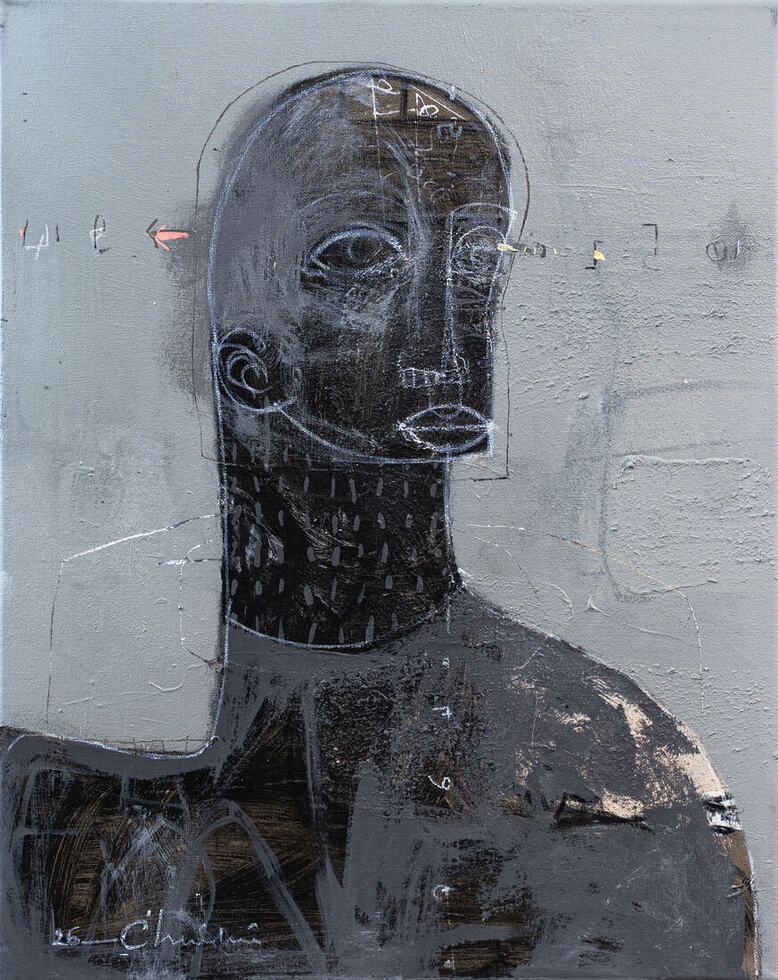 Mixte sur toile, 40 × 50 cm, 2026