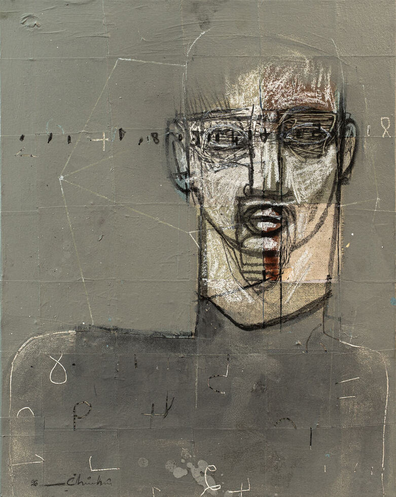 Mixte sur toile, 40 × 50 cm, 2026